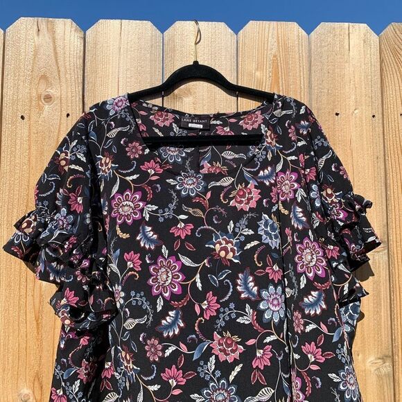 Take 50% OFF- Lane Bryant Women’s Floral Blouse, Size-28 - Picture 2 of 7